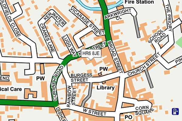 HR6 8JE map - OS OpenMap – Local (Ordnance Survey) HR6 8JE map - OS OpenMap – Local (Ordnance Survey)