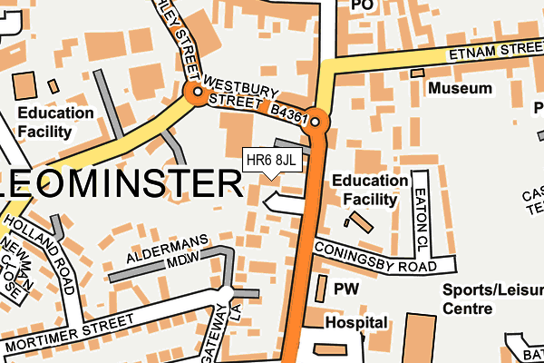 HR6 8JL map - OS OpenMap – Local (Ordnance Survey) HR6 8JL map - OS OpenMap – Local (Ordnance Survey)
