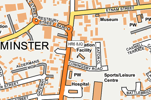 HR6 8JQ map - OS OpenMap – Local (Ordnance Survey)