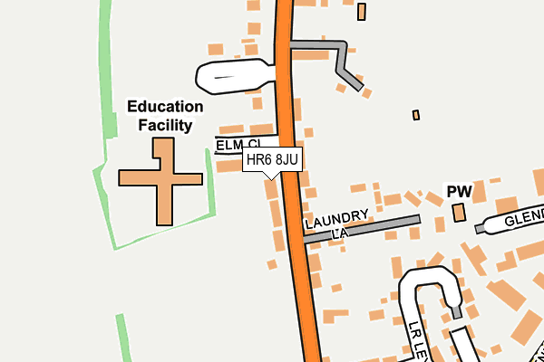 HR6 8JU map - OS OpenMap – Local (Ordnance Survey)