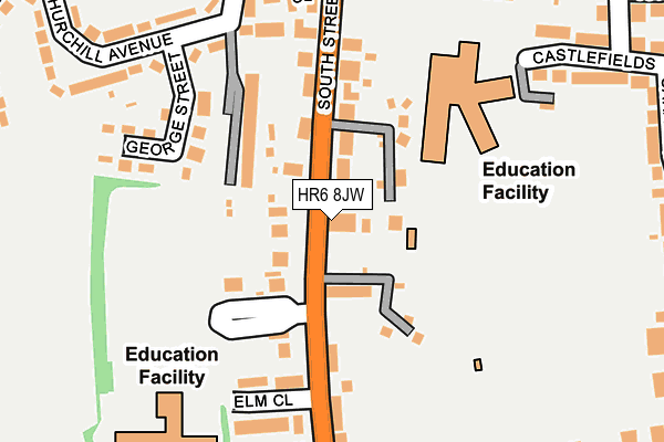 HR6 8JW map - OS OpenMap – Local (Ordnance Survey) HR6 8JW map - OS OpenMap – Local (Ordnance Survey)