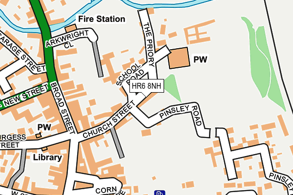 HR6 8NH map - OS OpenMap – Local (Ordnance Survey)