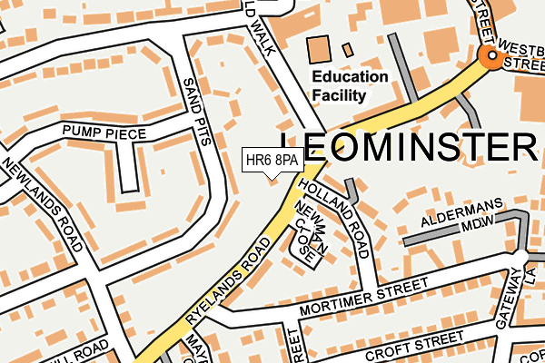 HR6 8PA map - OS OpenMap – Local (Ordnance Survey) HR6 8PA map - OS OpenMap – Local (Ordnance Survey)