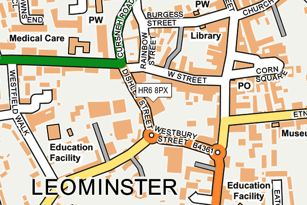 HR6 8PX map - OS OpenMap – Local (Ordnance Survey) HR6 8PX map - OS OpenMap – Local (Ordnance Survey)