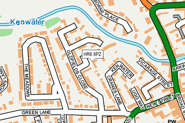 HR6 8PZ map - OS OpenMap – Local (Ordnance Survey) HR6 8PZ map - OS OpenMap – Local (Ordnance Survey)