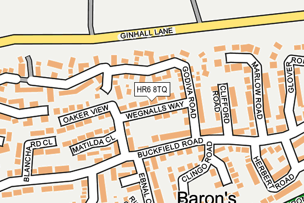 HR6 8TQ map - OS OpenMap – Local (Ordnance Survey) HR6 8TQ map - OS OpenMap – Local (Ordnance Survey)