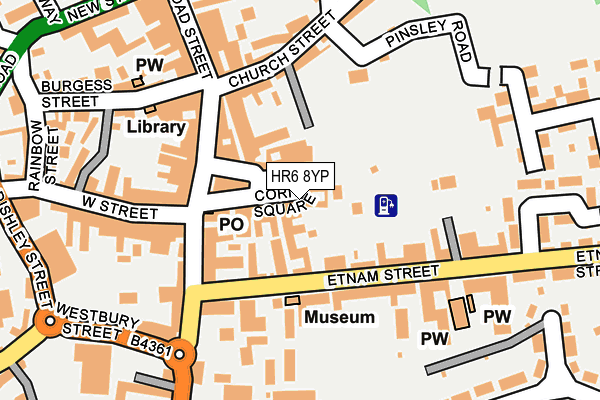 HR6 8YP map - OS OpenMap – Local (Ordnance Survey) HR6 8YP map - OS OpenMap – Local (Ordnance Survey)