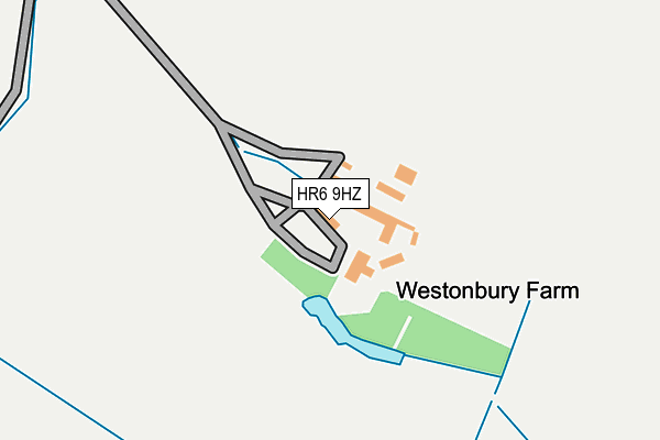 HR6 9HZ map - OS OpenMap – Local (Ordnance Survey)