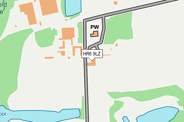 HR6 9LZ map - OS OpenMap – Local (Ordnance Survey) HR6 9LZ map - OS OpenMap – Local (Ordnance Survey)