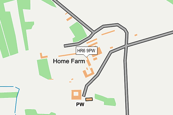 HR6 9PW map - OS OpenMap – Local (Ordnance Survey) HR6 9PW map - OS OpenMap – Local (Ordnance Survey)