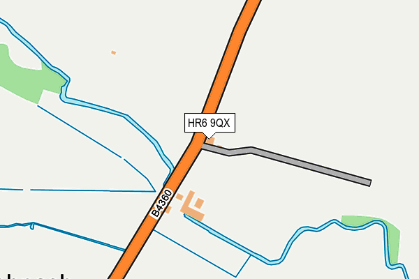 HR6 9QX map - OS OpenMap – Local (Ordnance Survey)