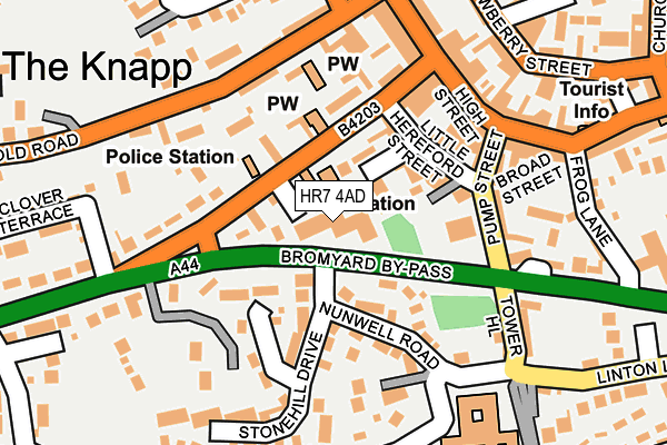 HR7 4AD map - OS OpenMap – Local (Ordnance Survey) HR7 4AD map - OS OpenMap – Local (Ordnance Survey)