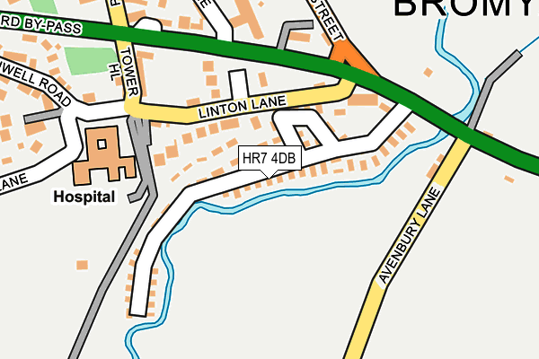 HR7 4DB map - OS OpenMap – Local (Ordnance Survey) HR7 4DB map - OS OpenMap – Local (Ordnance Survey)