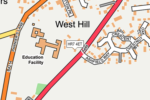 HR7 4ET map - OS OpenMap – Local (Ordnance Survey) HR7 4ET map - OS OpenMap – Local (Ordnance Survey)