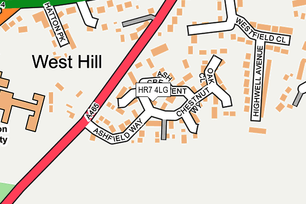 HR7 4LG map - OS OpenMap – Local (Ordnance Survey) HR7 4LG map - OS OpenMap – Local (Ordnance Survey)