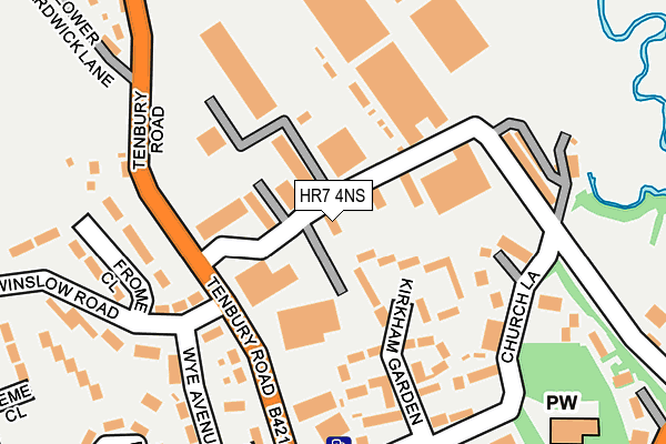 HR7 4NS map - OS OpenMap – Local (Ordnance Survey) HR7 4NS map - OS OpenMap – Local (Ordnance Survey)