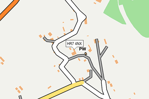 HR7 4NX map - OS OpenMap – Local (Ordnance Survey) HR7 4NX map - OS OpenMap – Local (Ordnance Survey)