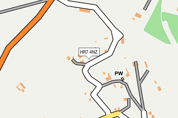 HR7 4NZ map - OS OpenMap – Local (Ordnance Survey) HR7 4NZ map - OS OpenMap – Local (Ordnance Survey)