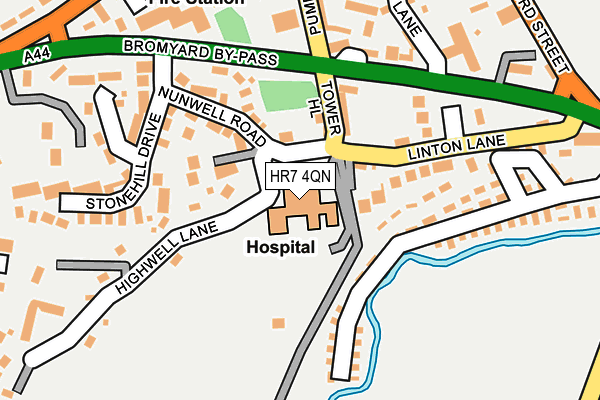 HR7 4QN map - OS OpenMap – Local (Ordnance Survey) HR7 4QN map - OS OpenMap – Local (Ordnance Survey)