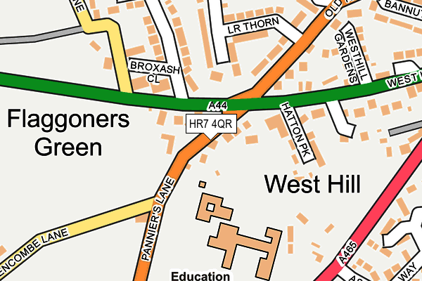 HR7 4QR map - OS OpenMap – Local (Ordnance Survey)