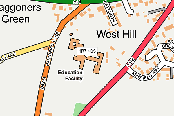 HR7 4QS map - OS OpenMap – Local (Ordnance Survey) HR7 4QS map - OS OpenMap – Local (Ordnance Survey)