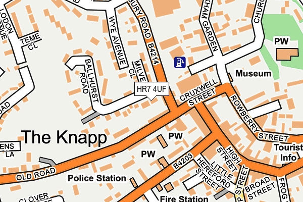 HR7 4UF map - OS OpenMap – Local (Ordnance Survey) HR7 4UF map - OS OpenMap – Local (Ordnance Survey)