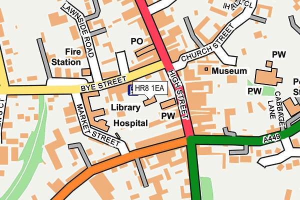 HR8 1EA map - OS OpenMap – Local (Ordnance Survey) HR8 1EA map - OS OpenMap – Local (Ordnance Survey)