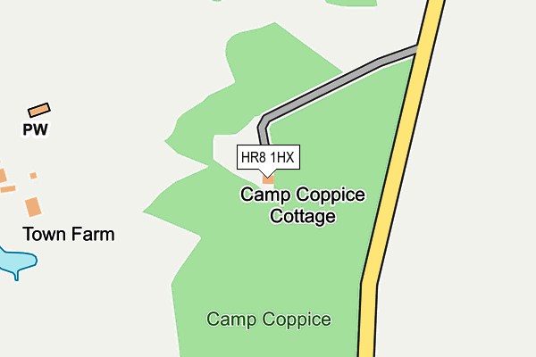 HR8 1HX map - OS OpenMap – Local (Ordnance Survey) HR8 1HX map - OS OpenMap – Local (Ordnance Survey)