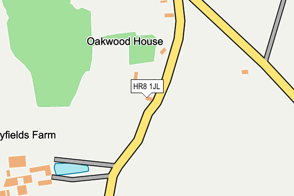HR8 1JL map - OS OpenMap – Local (Ordnance Survey) HR8 1JL map - OS OpenMap – Local (Ordnance Survey)