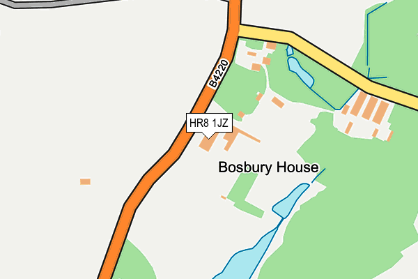 HR8 1JZ map - OS OpenMap – Local (Ordnance Survey) HR8 1JZ map - OS OpenMap – Local (Ordnance Survey)