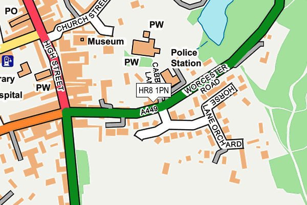 HR8 1PN map - OS OpenMap – Local (Ordnance Survey) HR8 1PN map - OS OpenMap – Local (Ordnance Survey)