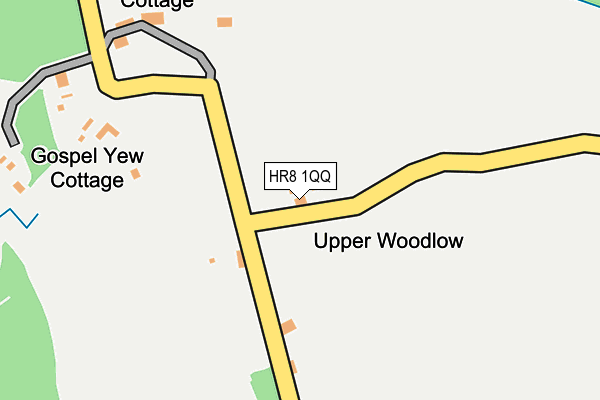 HR8 1QQ map - OS OpenMap – Local (Ordnance Survey) HR8 1QQ map - OS OpenMap – Local (Ordnance Survey)