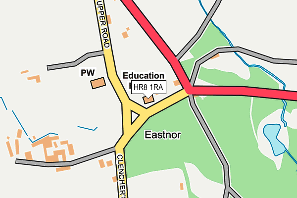 HR8 1RA map - OS OpenMap – Local (Ordnance Survey) HR8 1RA map - OS OpenMap – Local (Ordnance Survey)