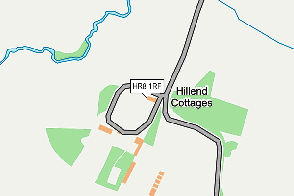 HR8 1RF map - OS OpenMap – Local (Ordnance Survey) HR8 1RF map - OS OpenMap – Local (Ordnance Survey)