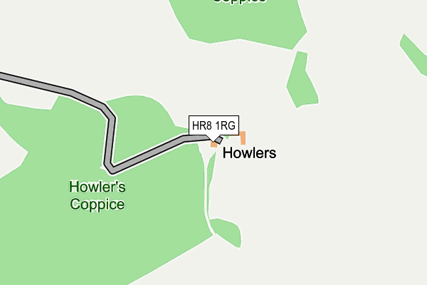 HR8 1RG map - OS OpenMap – Local (Ordnance Survey) HR8 1RG map - OS OpenMap – Local (Ordnance Survey)
