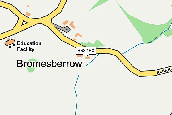 HR8 1RX map - OS OpenMap – Local (Ordnance Survey) HR8 1RX map - OS OpenMap – Local (Ordnance Survey)