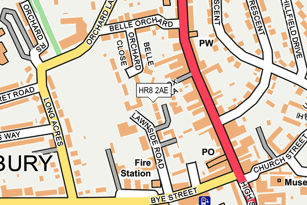HR8 2AE map - OS OpenMap – Local (Ordnance Survey) HR8 2AE map - OS OpenMap – Local (Ordnance Survey)