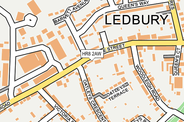 HR8 2AW map - OS OpenMap – Local (Ordnance Survey)