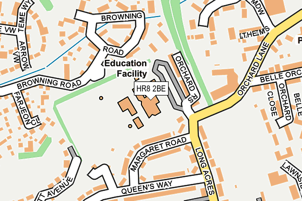 HR8 2BE map - OS OpenMap – Local (Ordnance Survey) HR8 2BE map - OS OpenMap – Local (Ordnance Survey)