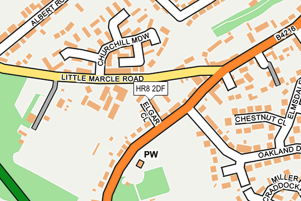 HR8 2DF map - OS OpenMap – Local (Ordnance Survey)