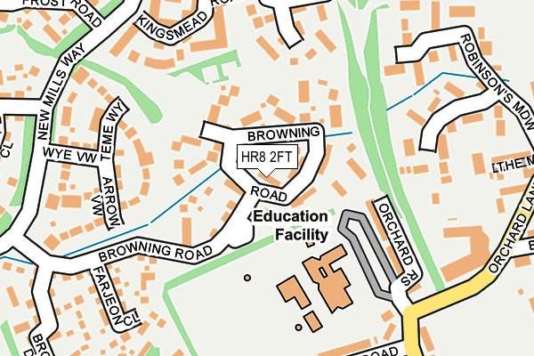 HR8 2FT map - OS OpenMap – Local (Ordnance Survey)