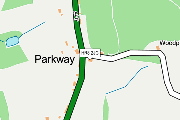 HR8 2JG map - OS OpenMap – Local (Ordnance Survey)