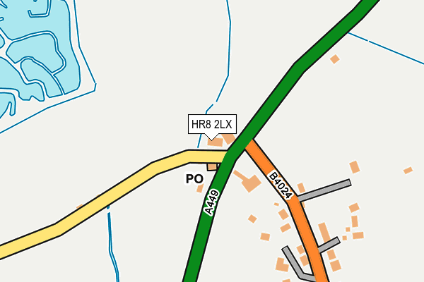 HR8 2LX map - OS OpenMap – Local (Ordnance Survey)
