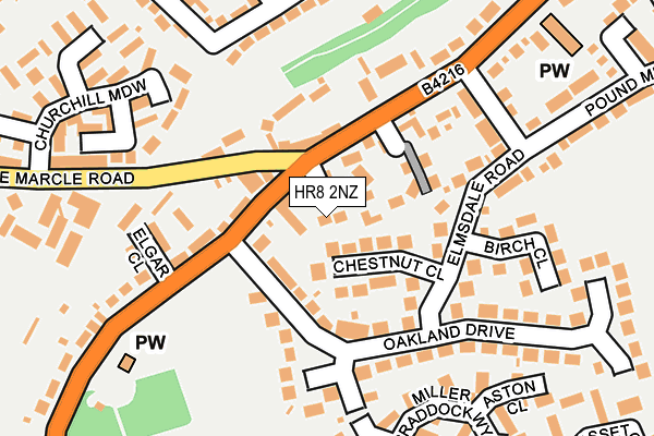 HR8 2NZ map - OS OpenMap – Local (Ordnance Survey) HR8 2NZ map - OS OpenMap – Local (Ordnance Survey)