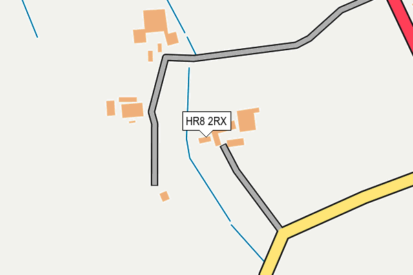 HR8 2RX map - OS OpenMap – Local (Ordnance Survey) HR8 2RX map - OS OpenMap – Local (Ordnance Survey)
