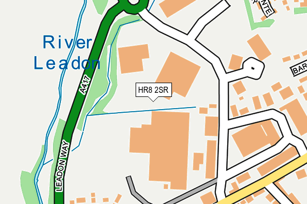HR8 2SR map - OS OpenMap – Local (Ordnance Survey) HR8 2SR map - OS OpenMap – Local (Ordnance Survey)
