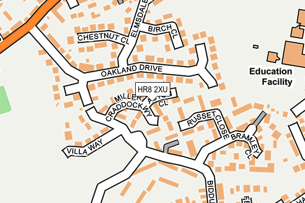 HR8 2XU map - OS OpenMap – Local (Ordnance Survey) HR8 2XU map - OS OpenMap – Local (Ordnance Survey)