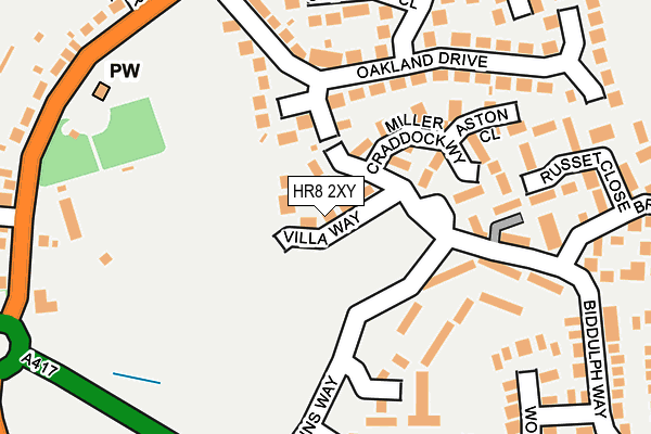 HR8 2XY map - OS OpenMap – Local (Ordnance Survey) HR8 2XY map - OS OpenMap – Local (Ordnance Survey)