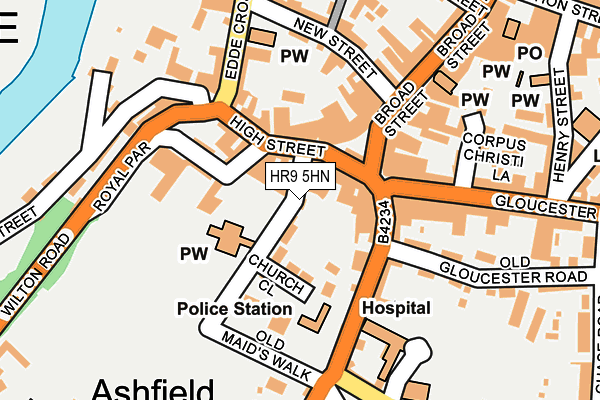 HR9 5HN map - OS OpenMap – Local (Ordnance Survey)