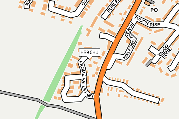 HR9 5HU map - OS OpenMap – Local (Ordnance Survey) HR9 5HU map - OS OpenMap – Local (Ordnance Survey)